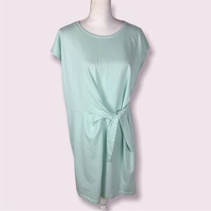 Nine West Mint Green Midi Dress w/front side tie Size XL